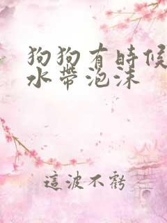 狗狗有时候吐黄水带泡沫