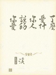 你说你爱了部该爱的人什么歌名