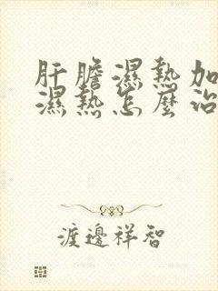 肝胆湿热加脾胃湿热怎么治疗