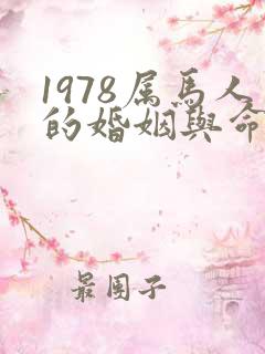 1978属马人的婚姻与命运