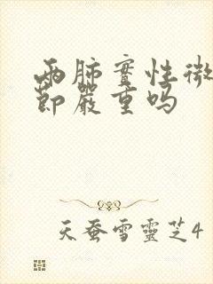 两肺实性微小结节严重吗