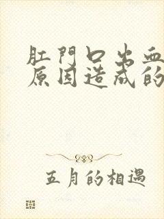 肛门口出血什么原因造成的