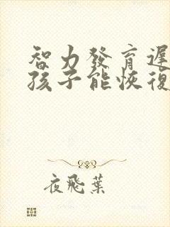 智力发育迟缓的孩子能恢复正常吗