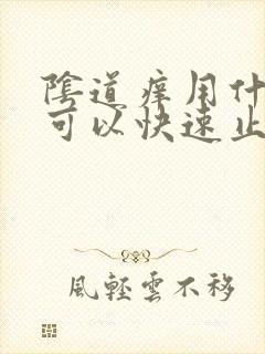 阴道痒用什么药可以快速止痒