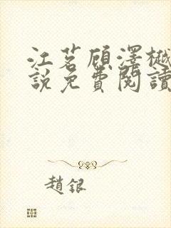 江茗顾泽樾的小说免费阅读