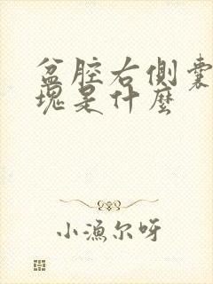 盆腔右侧囊性肿块是什么