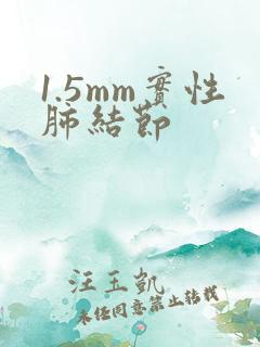 1.5mm实性肺结节