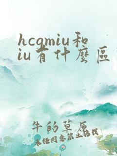 hcgmiu和iu有什么区别