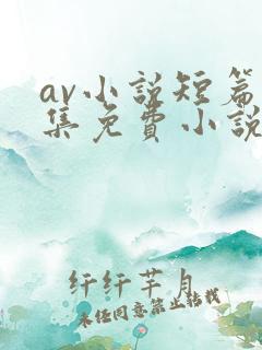 av小说短篇合集免费小说