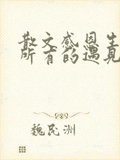 散文感恩生命中所有的遇见