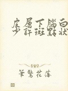 皮层下脑白质见少许斑点状