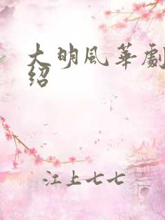 大明风华剧集介绍