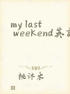 my last weekend英语作文五句