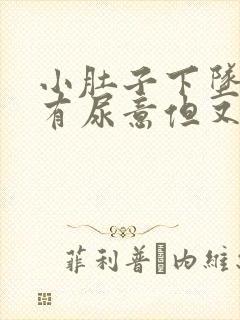 小肚子下坠感觉有尿意但又尿的少怎么回事