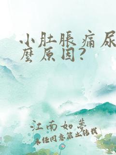 小肚胀痛尿多什么原因?