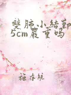 双肺小结节0.5cm严重吗