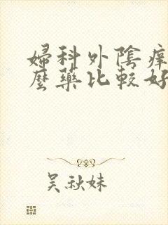 妇科外阴痒用什么药比较好效果快