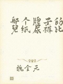 哪个牌子的新生儿纸尿裤比较好