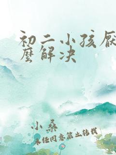 初二小孩厌学怎么解决