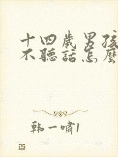 十四岁男孩孩子不听话怎么管教