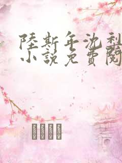 陆斯年沈梨洛的小说免费阅读