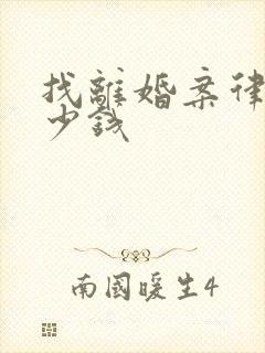 找离婚案律师多少钱