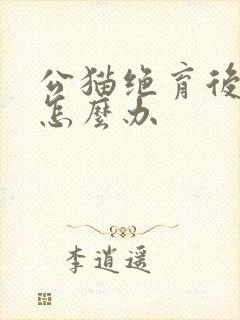 公猫绝育后尿闭怎么办