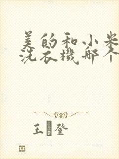 美的和小米婴儿洗衣机哪个好