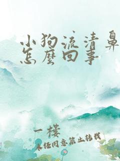 小狗流清鼻涕是怎么回事