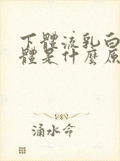 下体流乳白色液体是什么原因