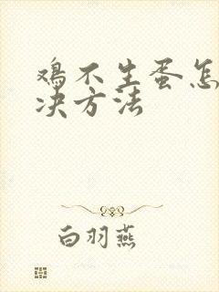 鸡不生蛋怎么解决方法