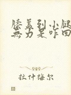 膝盖到小腿酸软无力是咋回事