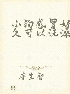 小狗感冒好了多久可以洗澡