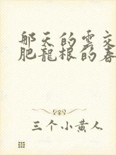 那天的云交雨合肥龙根的春天