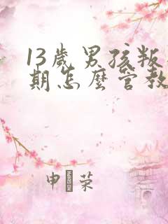 13岁男孩叛逆期怎么管教