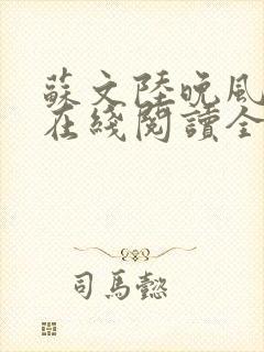 苏文陆晚风小说在线阅读全文