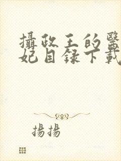 摄政王的医品狂妃目录下载