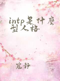 intp是什么型人格