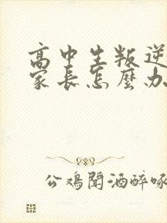 高中生叛逆厌学家长怎么办