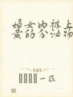 妇女内裤上有黄黄的分泌物是怎么回事