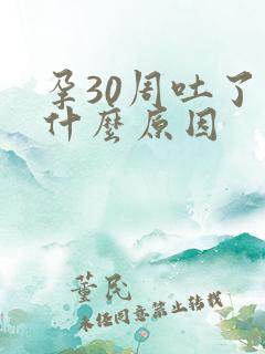 孕30周吐了是什么原因