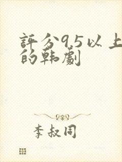 评分9.5以上的韩剧