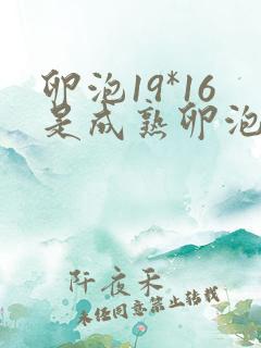 卵泡19*16是成熟卵泡吗