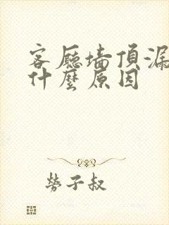 客厅墙顶漏水是什么原因