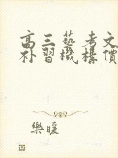 高三艺考文化课补习机构价格