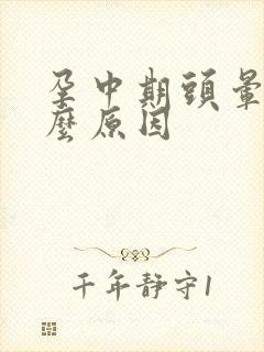 孕中期头晕是什么原因