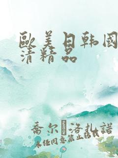 欧美日韩国产高清精品