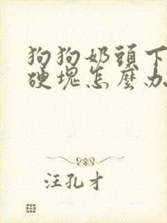 狗狗奶头下面有硬块怎么办