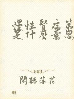 慢性肾病第5期是什么意思