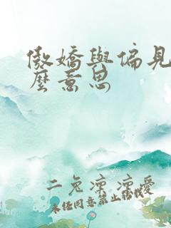 傲娇与偏见是什么意思